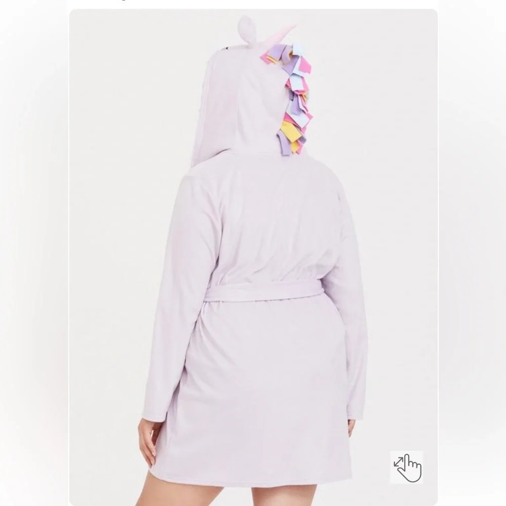 Size 1/2 / 1X 2X Torrid Unicorn sleep bathrobe short robe